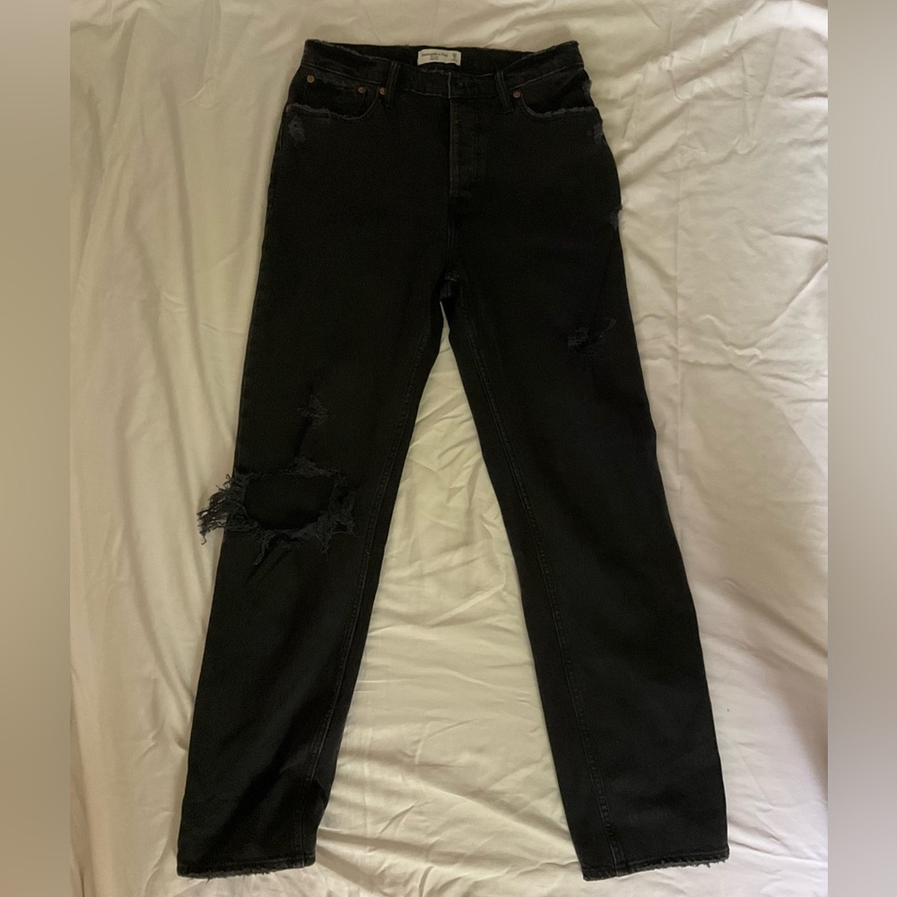 Abercrombie and Fitch Ripped Dad Jeans